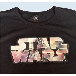 DISNEY Parks STAR WARS Logo Tee T Shirt Black Size Men's Large